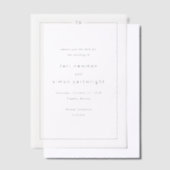 Tijdloze moderne bruiloft Save the Date Vellum Uitnodigingen (Offset)