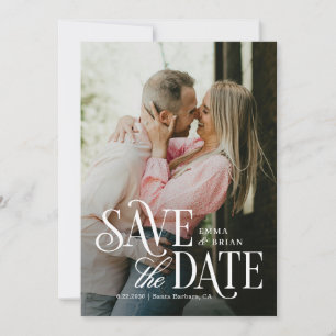 Tijdloze modus bruiloft Save the date Kaart