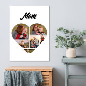 Tijdloze Moeder Hart Vorm Familie Fotocollage Poster