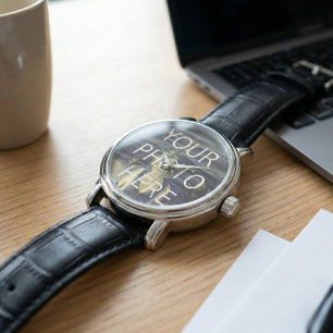 Tijdloze Momenten Gepersonaliseerde Aangepaste Fot Horloge