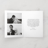 Tijdloze Monogram Foto Moderne bruiloft Dank u Folie Wenskaart (Binnenlaag)