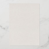 Tijdloze Neutrale Beige Elegante Trouwreceptie Folie Uitnodiging (Achterkant)