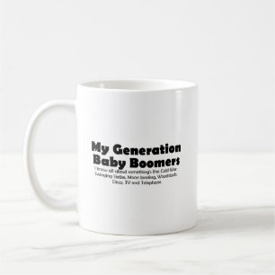 Tijdloze nostalgie: Baby Boomers Retro Quote Koffiemok