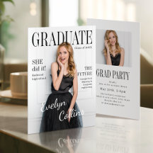 Tijdloze omslagfoto van tijdschrift voor afstudere