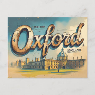 Tijdloze Oxfordse bezienswaardigheden Briefkaart