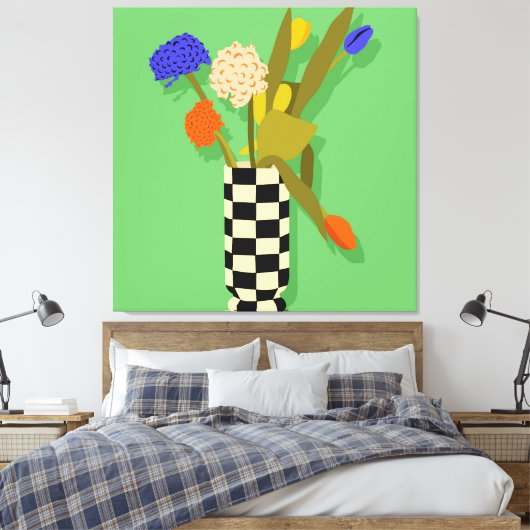 tijdloze pot canvas afdruk (Insitu (Slaapkamer))