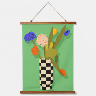 tijdloze pot hangend wandkleed