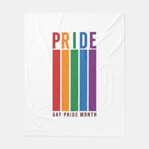 Tijdloze Pride Maand Regenboog Typografie Shirt On Fleece Deken