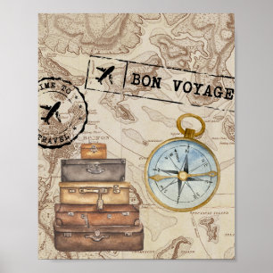 tijdloze reiscollage poster