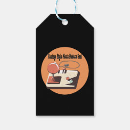 Tijdloze retro vibes cadeaulabel