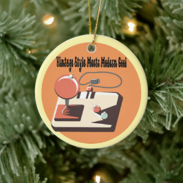 Tijdloze retro vibes keramisch ornament
