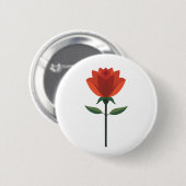 tijdloze rode roos ronde button 5,7 cm (Voorkant /achterkant)