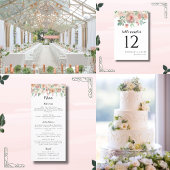 Tijdloze Romance Floral krans bruiloft Menu