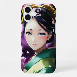 Tijdloze Schoonheid – Elegante Japanse Portret Tel iPhone 16 Plus Hoesje