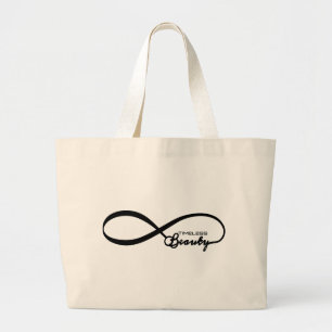 Tijdloze schoonheid oneindig grote tote bag