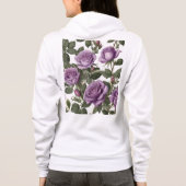 Tijdloze schoonheid: Paarse provinciale  Rozen Hoodie (Achterkant)
