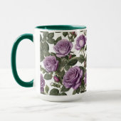 Tijdloze schoonheid: Paarse provinciale Rozen Mok (Links)