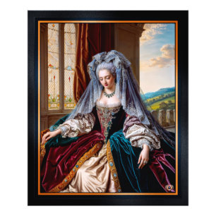 Tijdloze Schoonheid Van Een Majestueuze Dame Met E Foto Afdruk