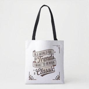 Tijdloze stijl in een wereld van trends draagtas