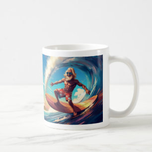 Tijdloze Surfgeest: Senior Wave Rider Koffiemok