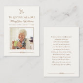 Tijdloze Sympathy Wake Memorial Kaart Visitekaartje (Voorkant / Achterkant)