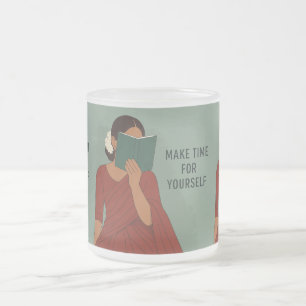 Tijdloze Tamil Elegance Matglas Koffiemok