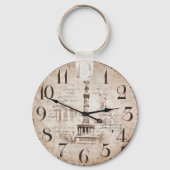  tijdloze tijdklok sleutelhanger (Achterkant)