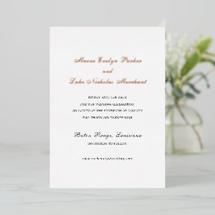 Tijdloze Traditionele Trouwkaart Save the Date Folie Uitnodiging