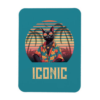 Tijdloze tropische kattenhouding magneet