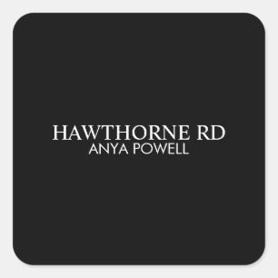 Tijdloze typografie Business Logo Vierkante Sticker