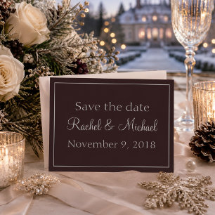 Tijdloze verfijning Paarse Save the Date