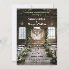 Tijdloze vintage bruiloft kaart