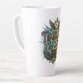 Tijdloze Vintage Latte Mok (Linkerhoek)