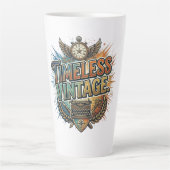Tijdloze Vintage Latte Mok (Voorkant)
