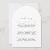 Tijdloze zwart-wit elegante bruiloft kaart (Achterkant)