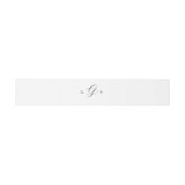 Tijdloze Zwart-Wit Monogram Elegante Trouw Uitnodigingen Wikkel (Vlak)