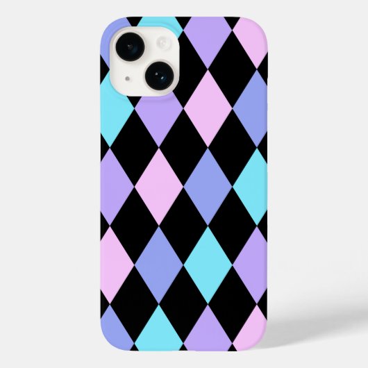 Tijdloze zwarte en levendige controles Case-Mate iPhone case (Achterkant)