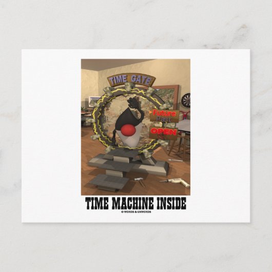 Tijdmachine binnenin (Open Source Duke) Briefkaart (Voorkant)
