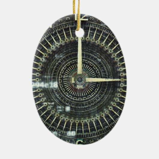 Tijdmachine Keramisch Ornament (Achterkant)