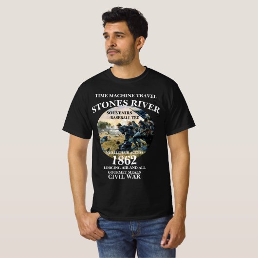 TIJDMACHINE REIZEN SLAG BIJ STONES RIVER T-SHIRT (Voorkant volledig)