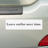 Tijdmanagement bumpersticker (Op auto)