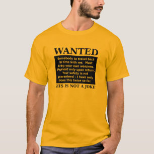 Tijdreizen advertentie grappige T-shirt humor