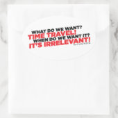 Tijdreizen Ovale Sticker (Tas)