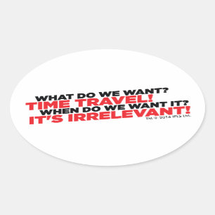 Tijdreizen Ovale Sticker