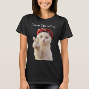 Tijdreizende Parijse Kattenselfie T-shirt