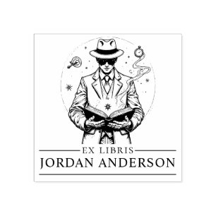 Tijdreiziger Detective Boek Stamp Rubberstempel