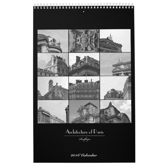 Tijdschema architectuur Parijs Kalender (Hoes)