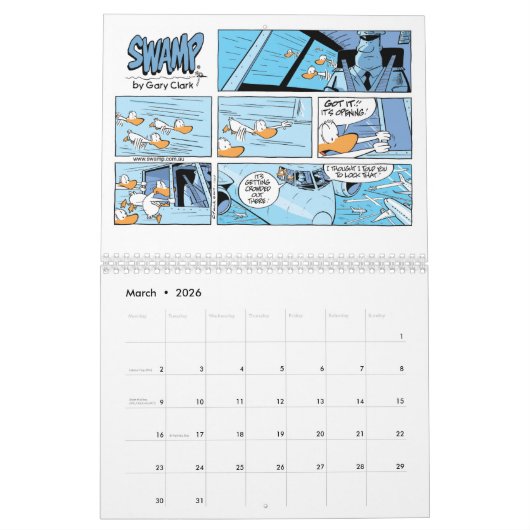 Tijdschema Cartoon Humor Kalender (Mar 2026)