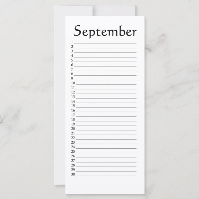 Tijdschema september Habakkuk 3:4 (Voorkant)