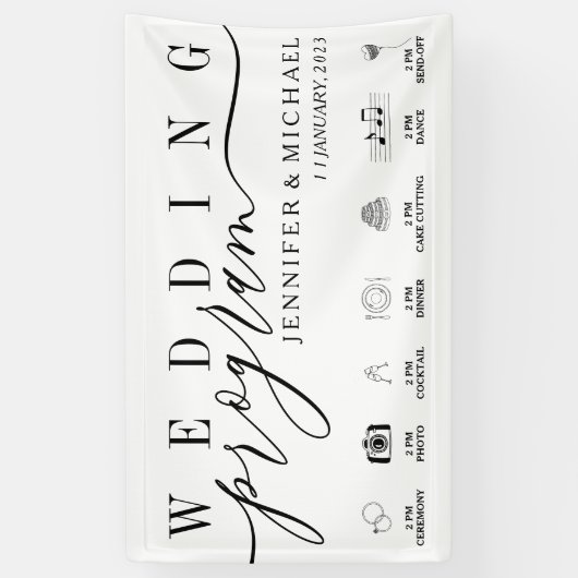 Tijdschema voor het programma Aangepaste Icons Wed Spandoek (Verticaal)